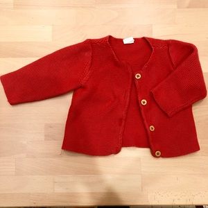 Zara red cardigan